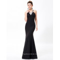 Grace Karin bodenlangen Perlen formale Kleid schwarz Bodycon lange Abendkleider CL6157